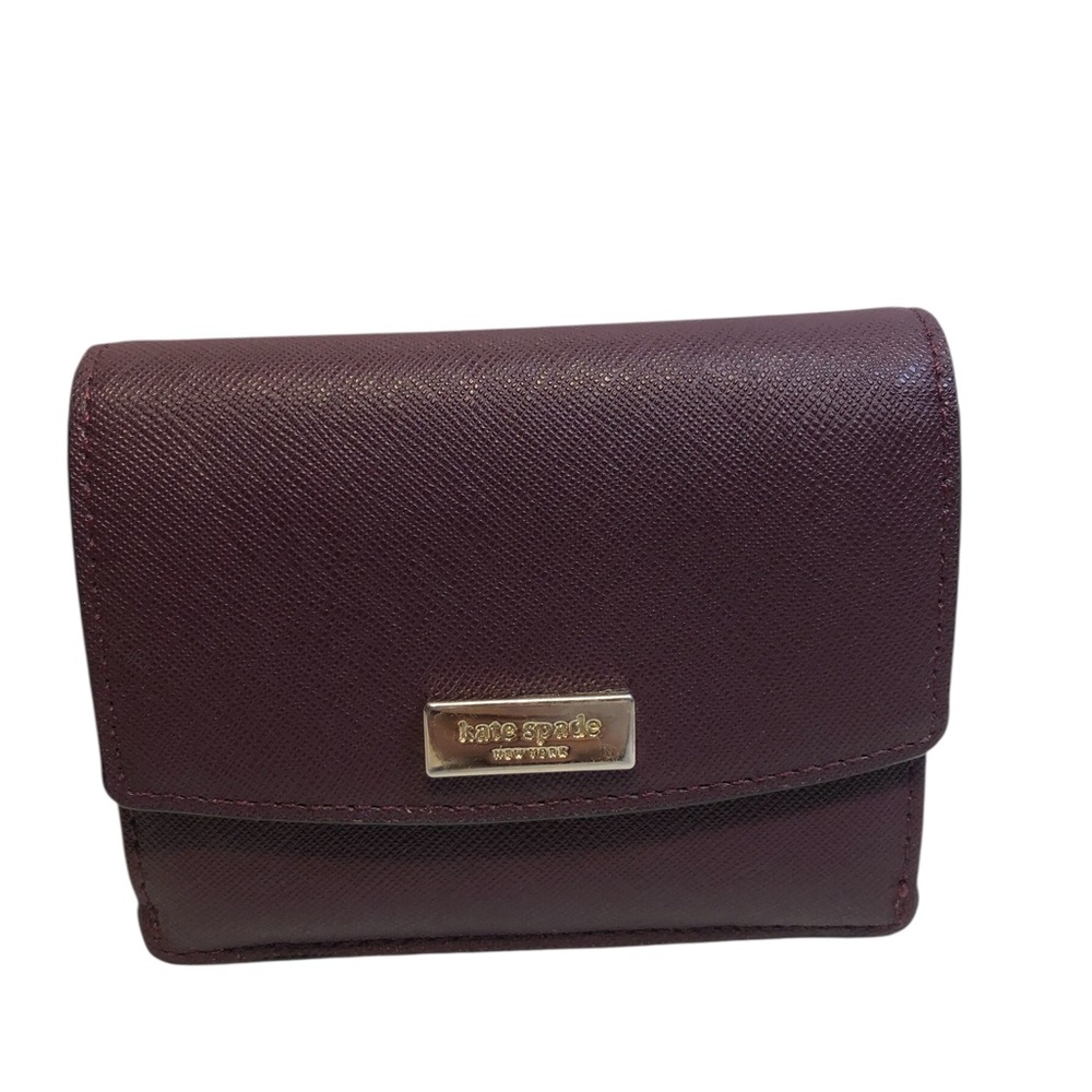 Kate Spade Petty Laurel way Mini Wallet Mulledwine
